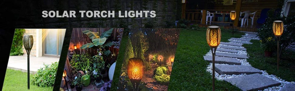 Luzes do Gramado Lâmpada à Prova Luzes ao ar Tochas de Iluminação para a Decoração do Jardim Chama Solar Dwaterproof Água Cintilação Chamas Tocha Livre 7 Chama solar luzes do gramado lâmpada à