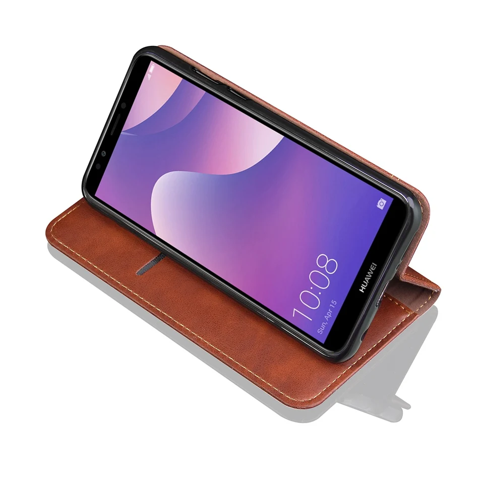 Роскошный флип кожаный чехол для Huawei Y7 Prime кейс; кошелек; Сумочка Стиль Слот для Карт Подставка чехол для Huawei телефонные чехлы