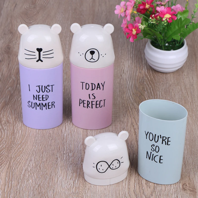 

1 Pc Protable Travel Toothbrush Case Storage Box Container Home Bathroom Accessories Cartoon Toothpaste Organizer
