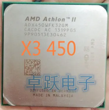 Процессор AMD Athlon II X3 450X450, три ядра, процессор AM3 938, процессор, работающий правильно, настольный процессор