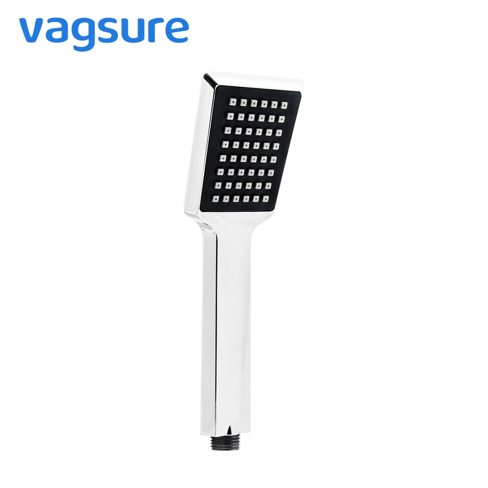Vagsure Shower Head ABS Plastic Chrome Bathroom  Shower Head Water Saving ShowerHeads Square Spray Nozzle 