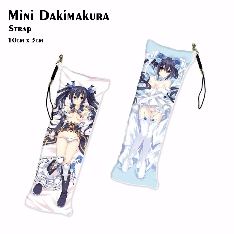

Hyperdimension Neptunia Noire Mini Dakimakura Keychain Cell Phone Charm Strap Trinket Car Key Holder Multicolor Charms Keyring