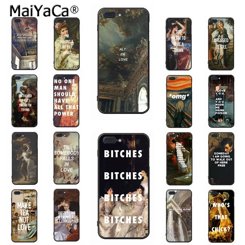 

MaiYaCa Ultra Thin hot cover Case Artistic oil painting English short for iphone 11 Pro 8 7 6 6S Plus X XS XR XS MAX 10 5 SE 5C
