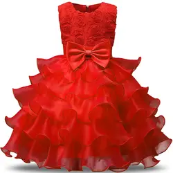 Для детей возраста от 0 до 8 лет Детская одежда для девочек в цветочек платья костюм принцессы пачка платье для девочек Выпускной церемонии