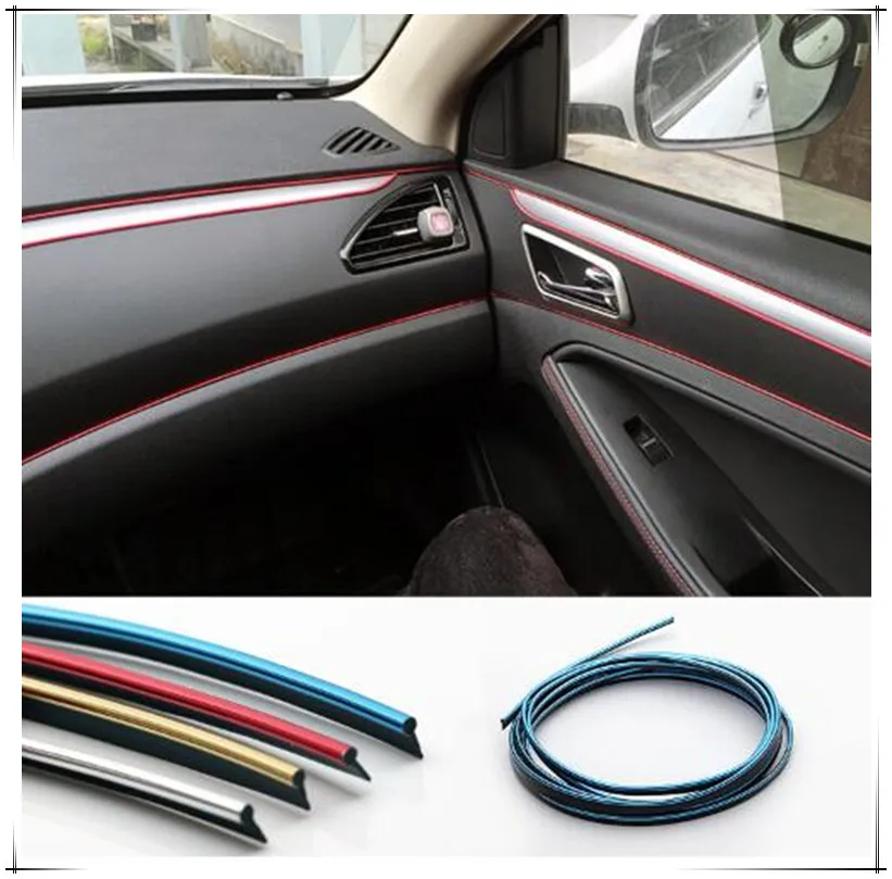 

5M Interior Sticker Decoration Strip Car Styling FOR volkswagen passat b5 b6 b7 golf 4 6 7 vw polo mk4 citroen c4 c5 Accessories