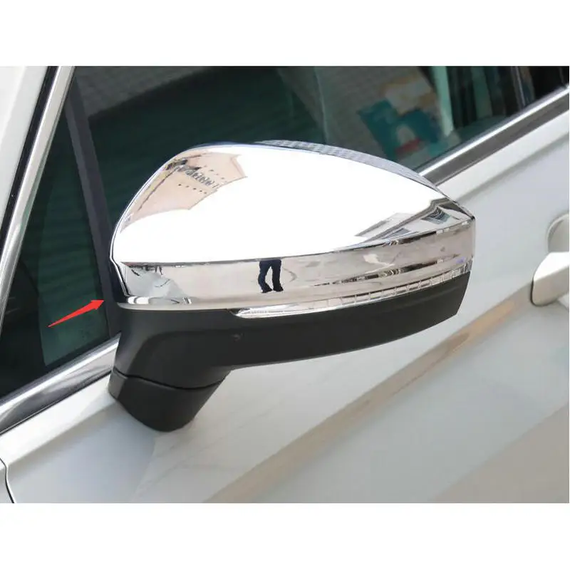 

2PCS Car Side Rear View Rearview Back Mirror Cover Trim For VW Tiguan 2017 2018