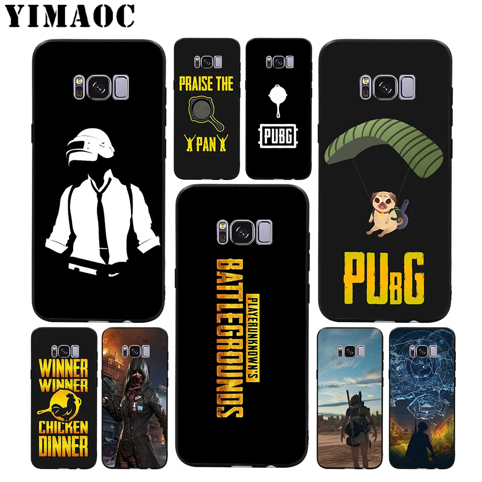 YIMAOC PUBG Game Art Soft Case for Samsung Galaxy S10 S10e S9 S8 A6 Plus S7 S6 Edge A7 A5 A3 J6 Note 9 8 |