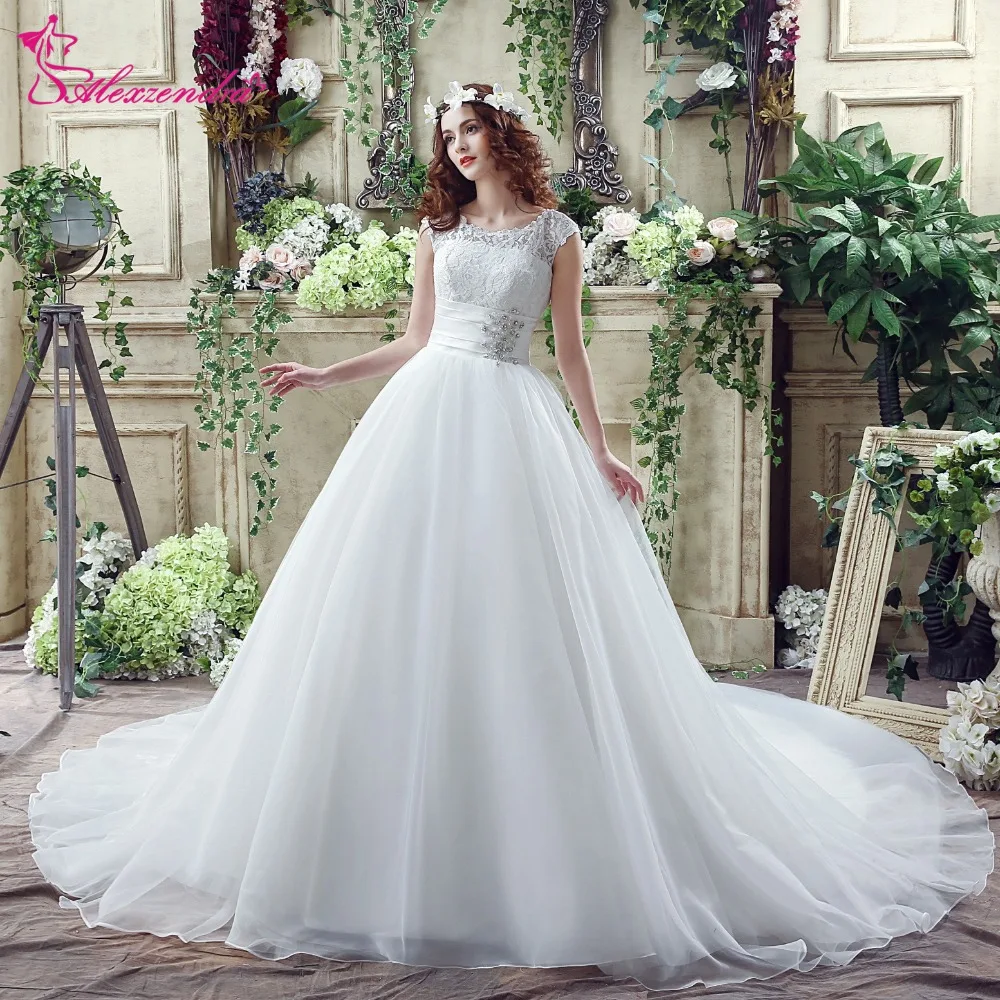 Information of Alexzendra Stock Dresses Organza Ball Gown Wedding Dress
