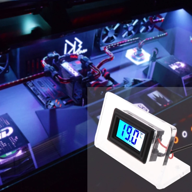 

Digital Thermometer Temperature Meter G1/4 + Frame For PC Computer Water Cooling