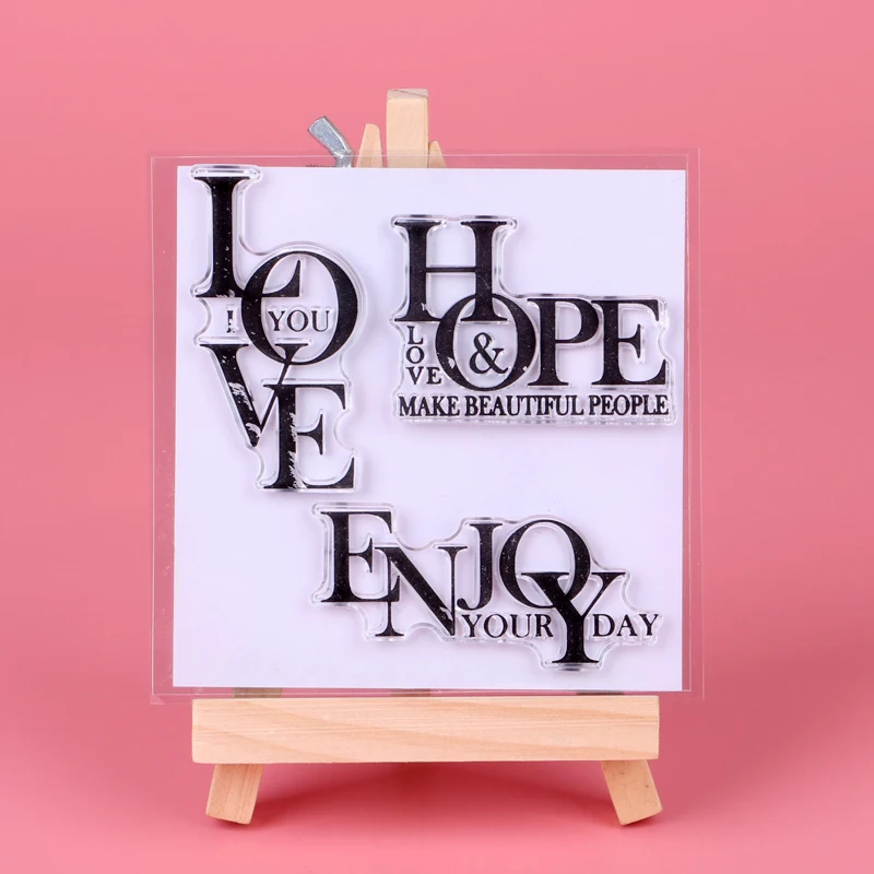 

Love/Letter Transparent Clear Silicone Stamp DIY Scrapbooking Photo Album Decorative Paper Card Crafts Handmade Gift