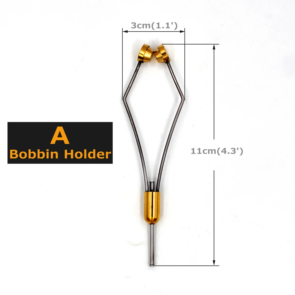 MNFT 1 шт. рыболовные приманки латунный держатель катушки для большого пальца держатель катушки с цилиндрической головкой для завязывания мух или завязывания мух