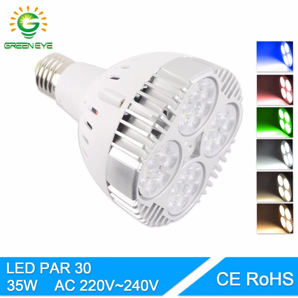 GreenEye PAR30 35W LED Lamp LED Spotlight AC 220V 240V RGB led par Lampara  for Home Lighting SMD 2835 Super Bright Lampara E27|LED Bulbs & Tubes| -  AliExpress