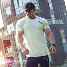 Мужская футболка для бега, тренировочный костюм, весенние мужские облегающие мужская для спортзала, Спортивная футболка с коротким рукавом, спортивная одежда для бега