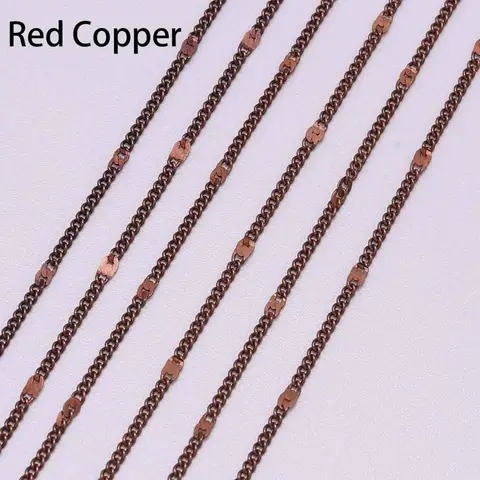 Width 1.3 1.6 2mm Metal Iron Brass Bulk Rolo Link Chains Necklace Chain Bracelet Findings Supplies For DIY Jewelry Making