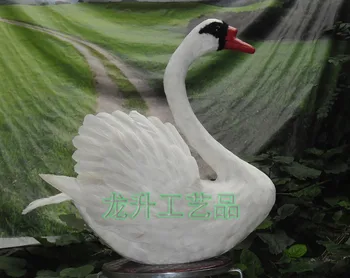 

beautiful white simulation swan toy Foam and feathers red mouthj swan model gift about 50x55cm 2290