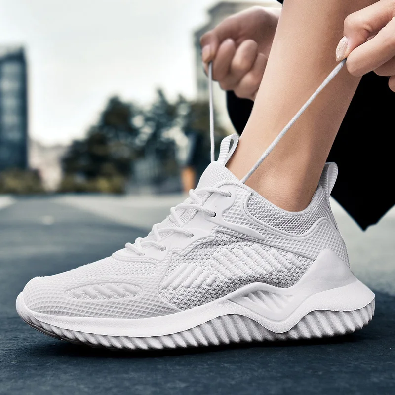 

Mens Shoes Mesh Breathable Walking Shoes for man Male Sport Running Sneakers Big Size 48 white summer Athletic Trainers