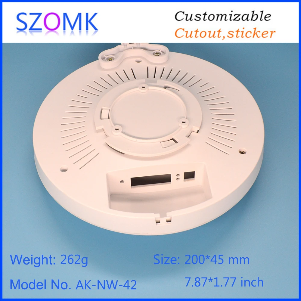 szomk wireless sensor enclosure plastic router enclosure smart home controller with stereo fixed bracket  (12)
