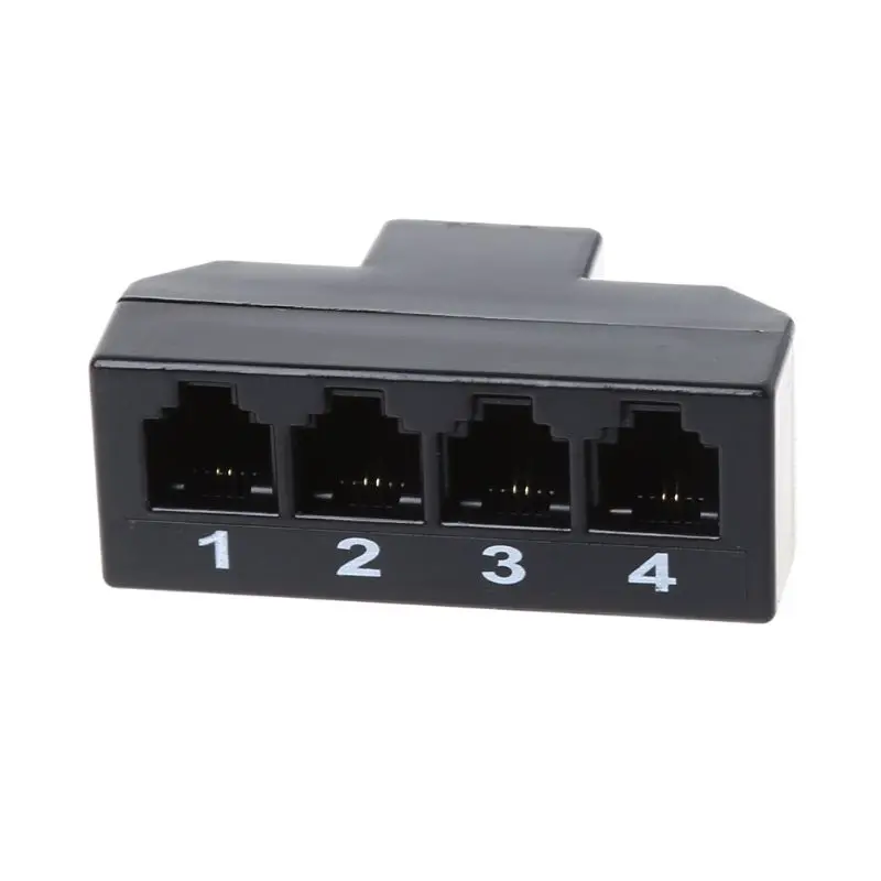 RJ11 6P4C Женский до 4 Ethernet RJ45 8P8C Мужской F/M адаптер конвертер кабель телефон