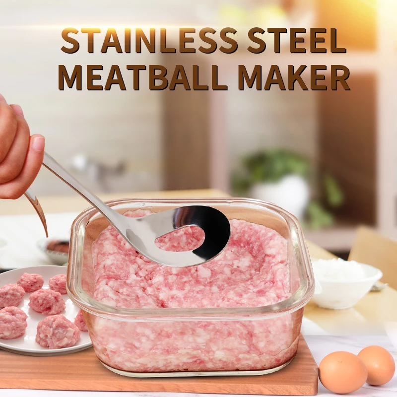 

Migecon Stainless Steel Press Type Meat ball Maker Presser Rice Non-stick Squeezed Ball Cooking tool