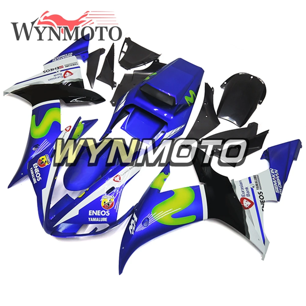 

ABS Injection Plastics Fairings For Yamaha YZF1000 R1 Year 2002 2003 02 03 Motorcycle Movistar Gloss Blue Green Bodywork Covers