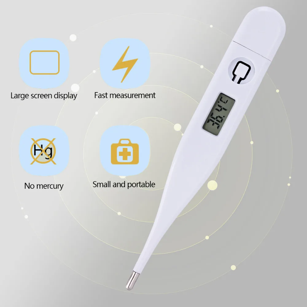 OLIECO электронный цифровой медицинский Детский Комплект термометр младенческой прямой кишки подмышки измерения температуры тела с ЖК-дисплеем