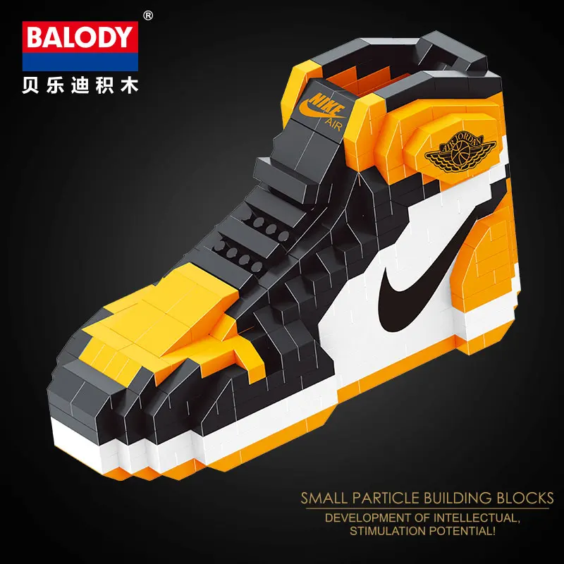 balody новая милая спортивная обувь строительные блоки Алмазные Кирпичи Джордан Баскетбольная обувь игрушки развивающие для детей