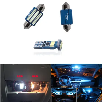 

6pc Error Free White Interior LED Light Package Kit For Mazda cx-3 cx3 accessories reading Indoor lights ice blue