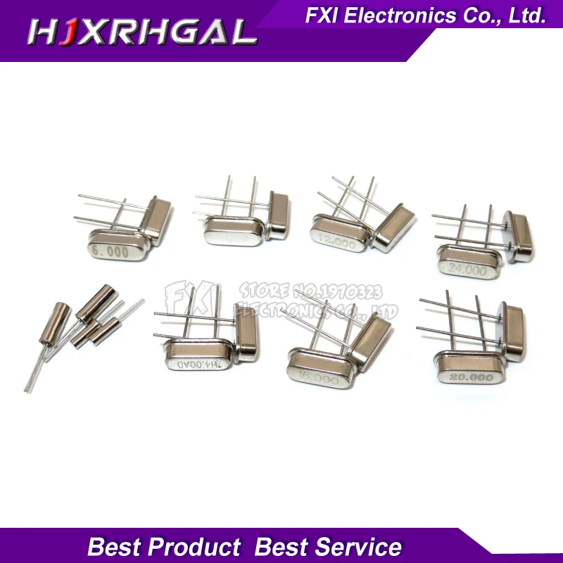 

10PCS 4Mhz 6Mhz 8Mhz 12Mhz 16Mhz 20Mhz 24Mhz 32.768K 2*6 32.768K 3*8 Quartz Crystal Resonator Passive Oscillator HC 49S