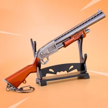 Fortress Night Keychain Toy Battle Royalen Action Figure From FORTNITE Pump Weapon Model Alloy Weapons PUBG