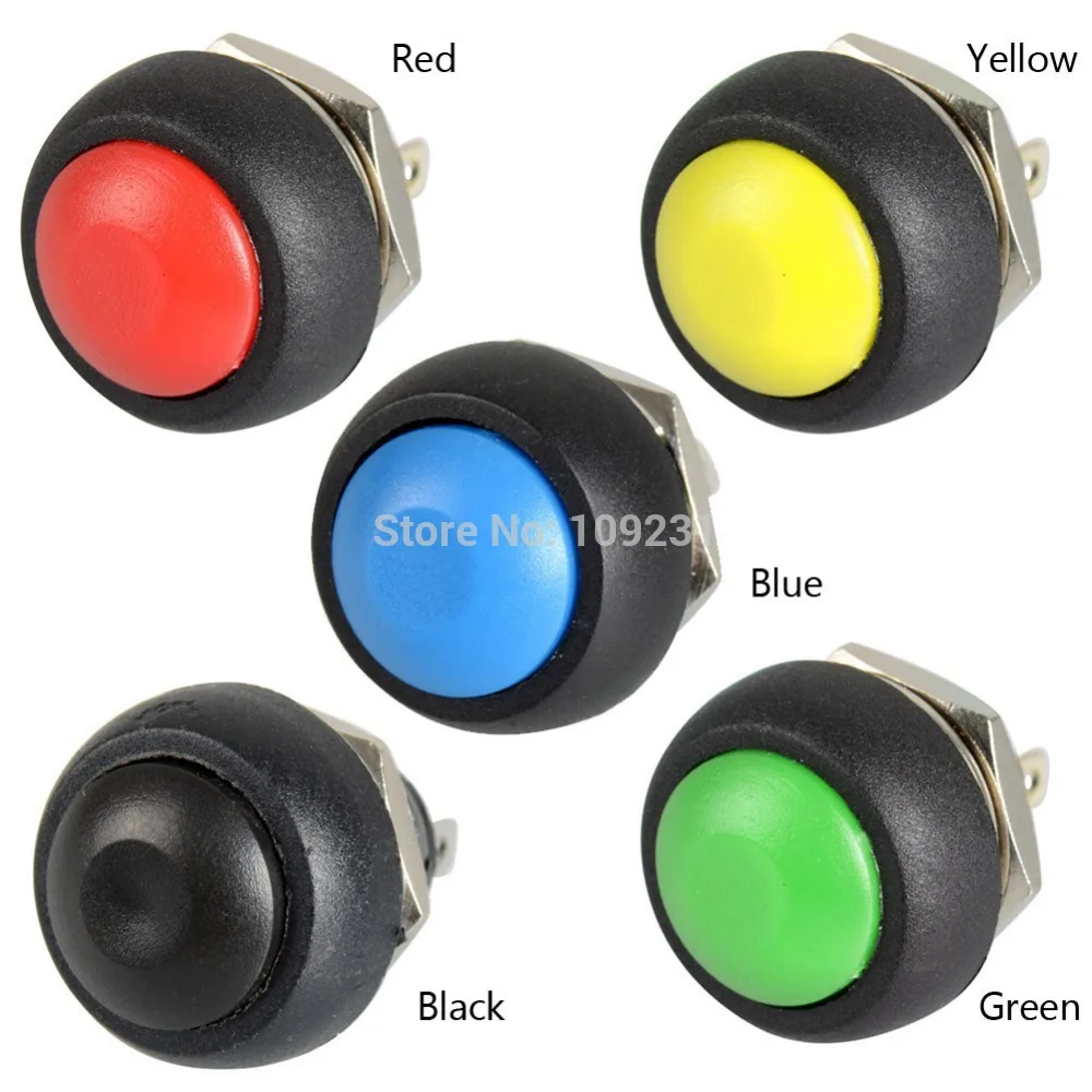 

Mini Switch 12mm Waterproof momentary Push button Switch PBS-33B VE058 P