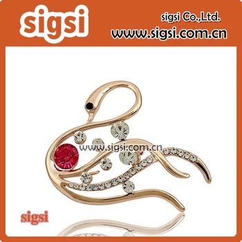

Women's Austrian Crystal Elegant Swan Bird Bridal Brooch Pin animal rhinestone cameo brooch lapel broche