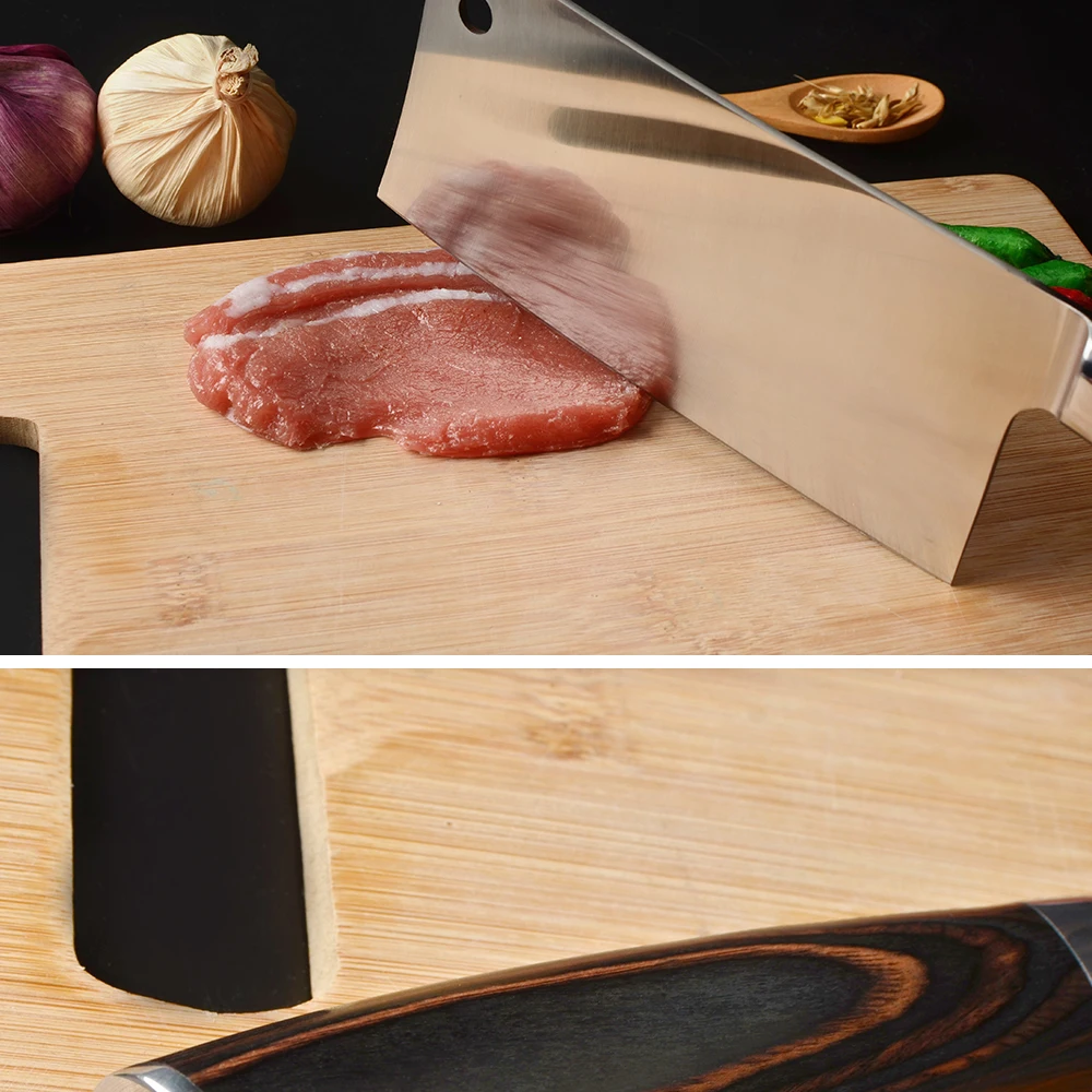 SOWOLL бренд Нержавеющая сталь Ножи 7 дюймов с антипригарным покрытием для измельчения Ножи очень острое и прочное Пособия по кулинарии Инструмент Новое поступление Кухня Ножи