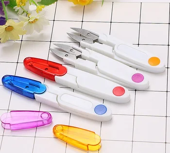 

120pcs Cross-stitch Scissors Sewing Mini Tool Embroidery Home Clipper Snip Tailor Thread Household Transparent Cover wen6222