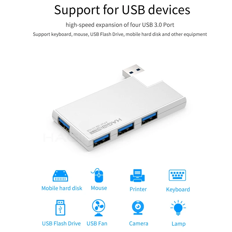 Hagibis 180 градусов вращение USB 3,0 концентратор супер скорость внешний 4 порта Usb разветвитель порт для Macbook Air ноутбук ПК компьютер usb-хаб