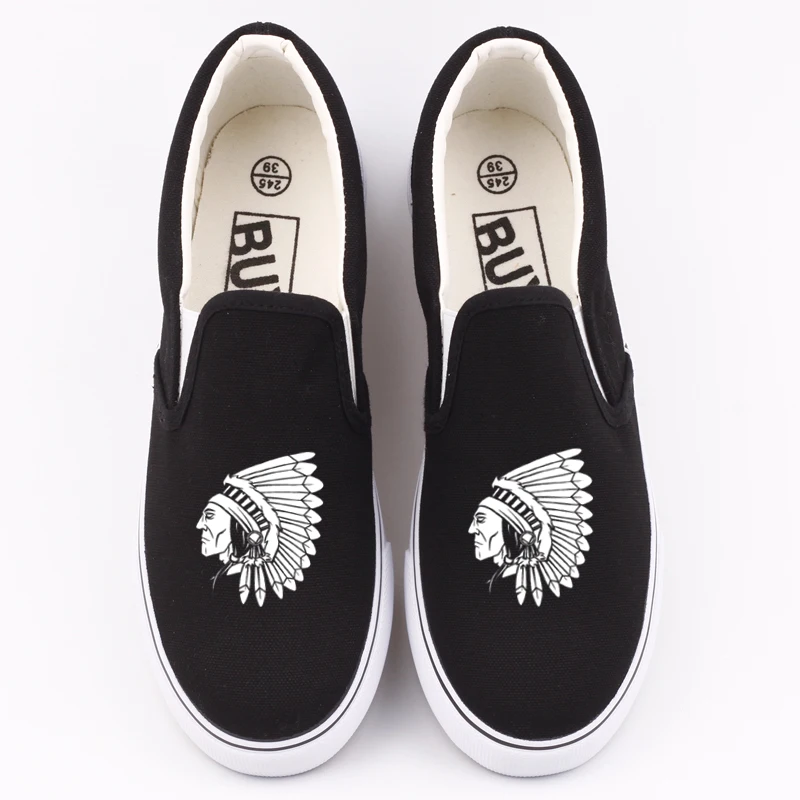

Unique Printed Indian Chief Casual Loafers Men Leisure Walking Shoes Custom Retro Indian Tenis Canvas Shoes Slip On Zapatillas