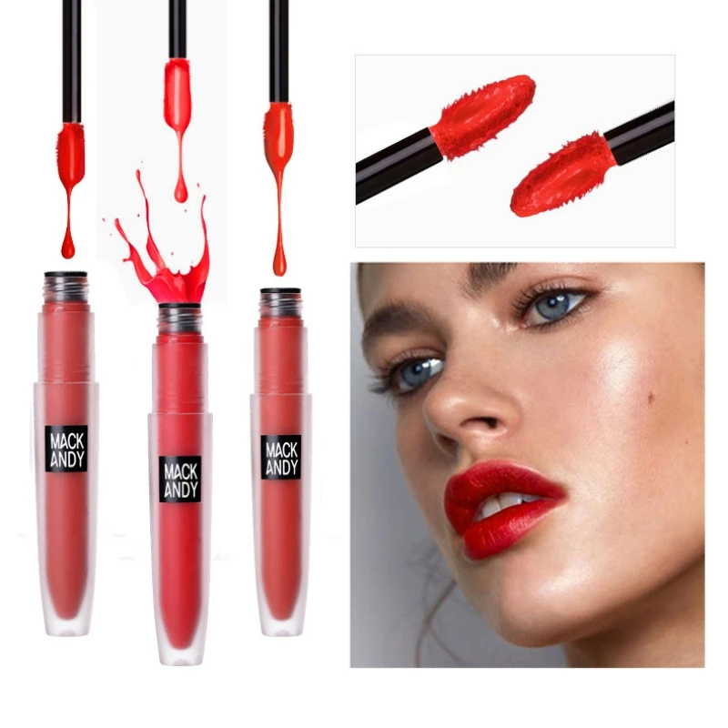 New Lip Gloss Matte Makeup Waterproof Red Lip Long Lasting Gloss Matte Black Lipgloss Matte Liquid Lipsticks
