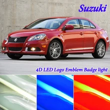 Car Styling 4D Luce Fredda LED Dell’emblema del Distintivo Logo Luce per Suzuki swift samurai jimny grand vitara sx4 Alto LED emblema Luce di Marchio