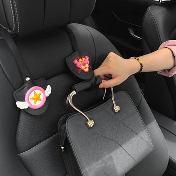 

Interior Seat Back Organizing Hook Hiding Design Auto Seat Headrest Hanger Hooks for Purse, Handbag, Groceries, Shopping Bag