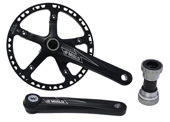 Mialo полый цельный велосипед crankset BYA412 BMX велосипедная система передняя Звездочка для велосипеда - Цвет: black