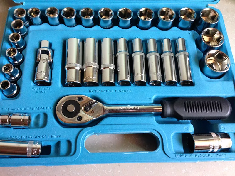60pcs 1/2" drive socket ratchet wrench set home auto machine industry tool kit | Инструменты
