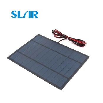 

Solar Panel Polycrystalline Silicon 6V 6W with 200cm extend cable DIY Battery Charger Module Mini Solar Cell wire toy