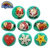 3D Christmas silicone fondant chocolate molds for cake decoration Santa Claus sugar craft cupcake xmas tree snow baking tools ► Photo 3/6