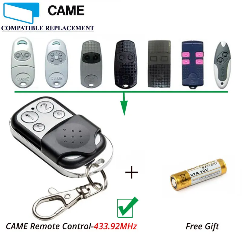 

2pcs CAME TOP 432NA 432EE 432EV 434NA Garage Fixed Code Remote Key Fob Clone