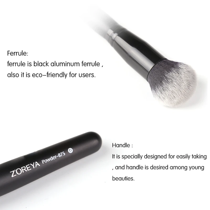 ZOREYA Hot Powder Blush Brush Professional Foundation Brush Makeup Brush Wooden Handle Cosmetics Make Up Brushes Tools