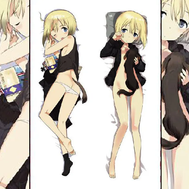 Japan Hot Anime Strike Witches Pillowcase Erica Hartmann Dakimakura New Frau 150x50cm Peach Skin Velvet Pillows Pillow Cases For Sale Pillow Storevelvet Waistcoat Aliexpress