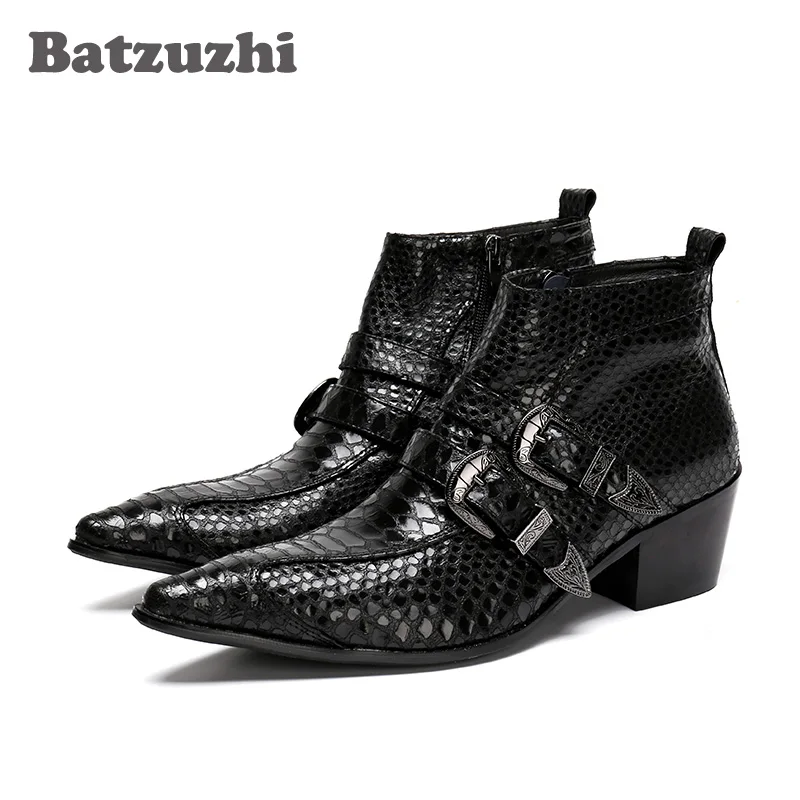 Batzuzhi 100% Brand New Black Men Boots Pointed Toe Antumn Leather Ankle Boots Men Business Boots Formal bota masculina, EU38-46
Batzuzhi 100% Brand New Black Men Boots Pointed Toe Antumn Leather Ankle Boots Men Business Boots Formal bota masculina, EU38-46