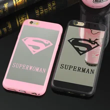 Superman Mirror Surface Case For iPhone X 7 Plus 5s SE