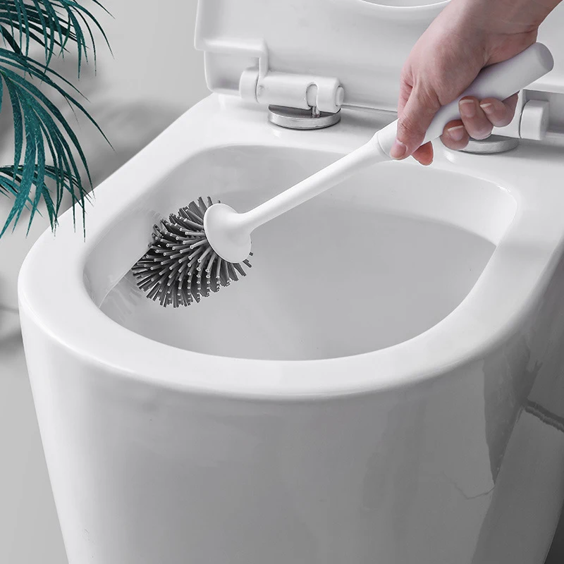 

Toilet Brush Holder Upgraded Modern Design with Soft Bristle Bathroom Toilet Bowl Brush Set prevent bacteria from growing HTQ99