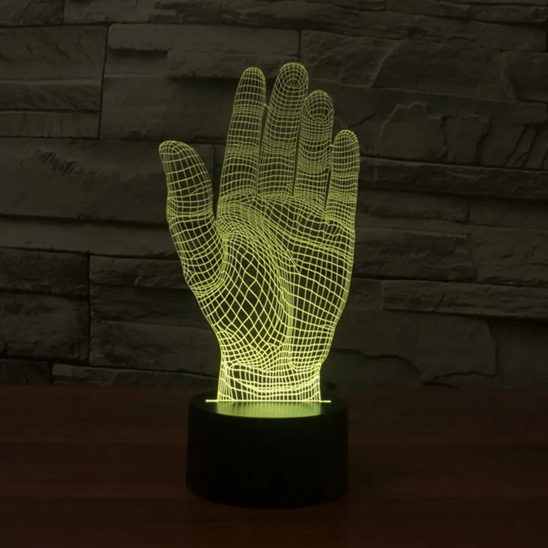 yellow hand night light