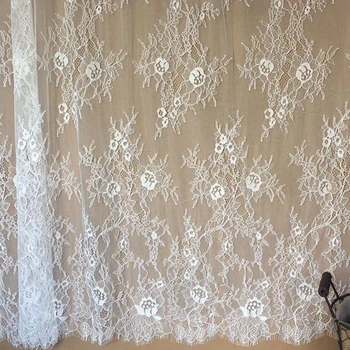 

LASUI 1.5m\3 m good-looking Eyelash French Lace Fabric wedding veil dress skirt curtain decoration accessories C0265